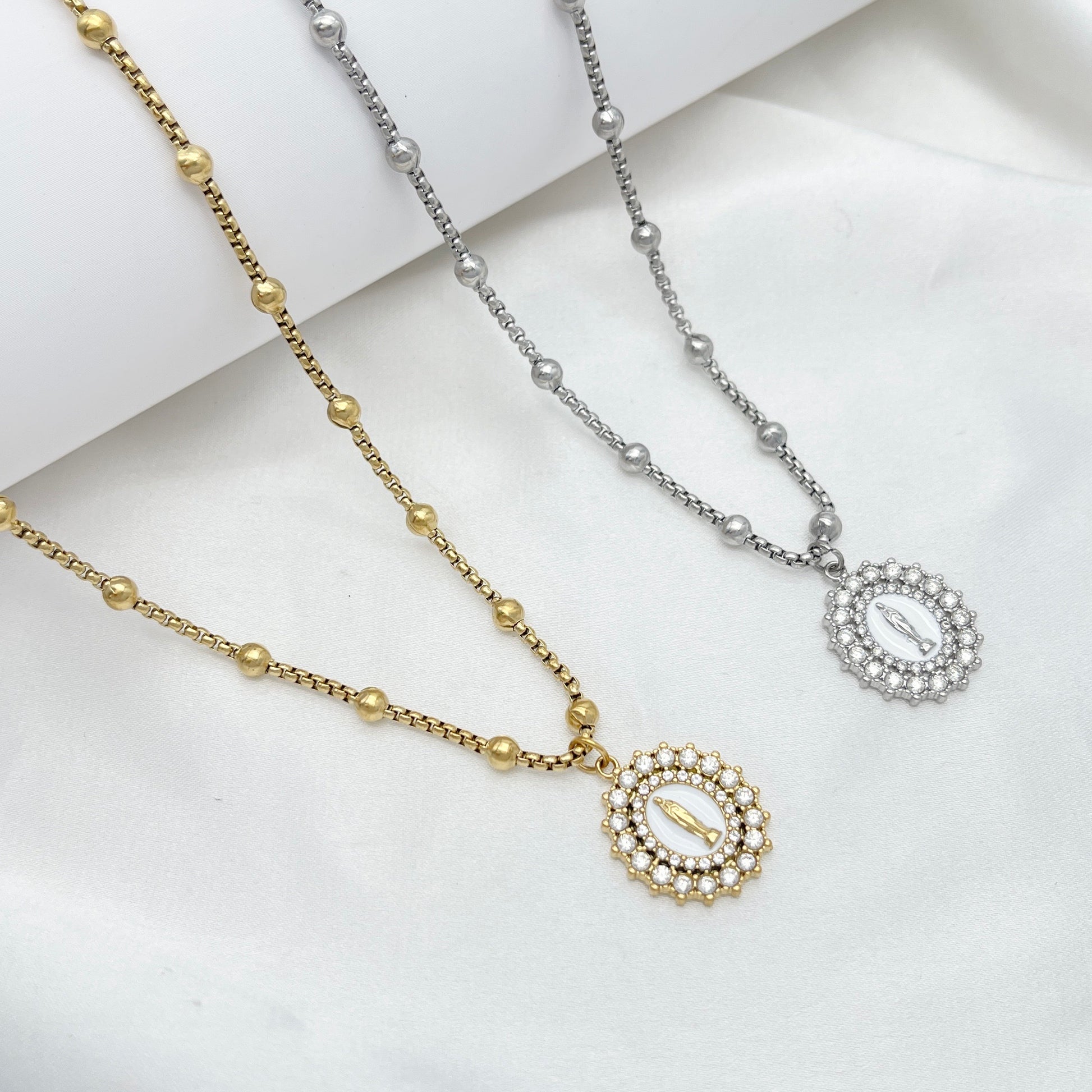 Collana Holy Mary Strass