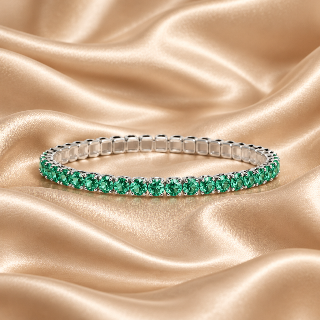 Swarovsky tennis Verde Acqua/Silver