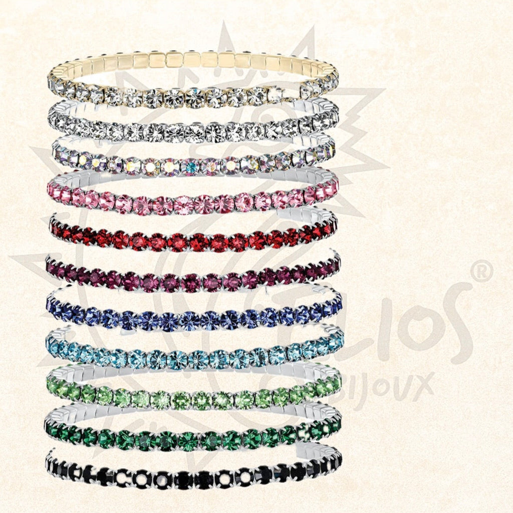 Swarovsky Tennis Bianco/Gold