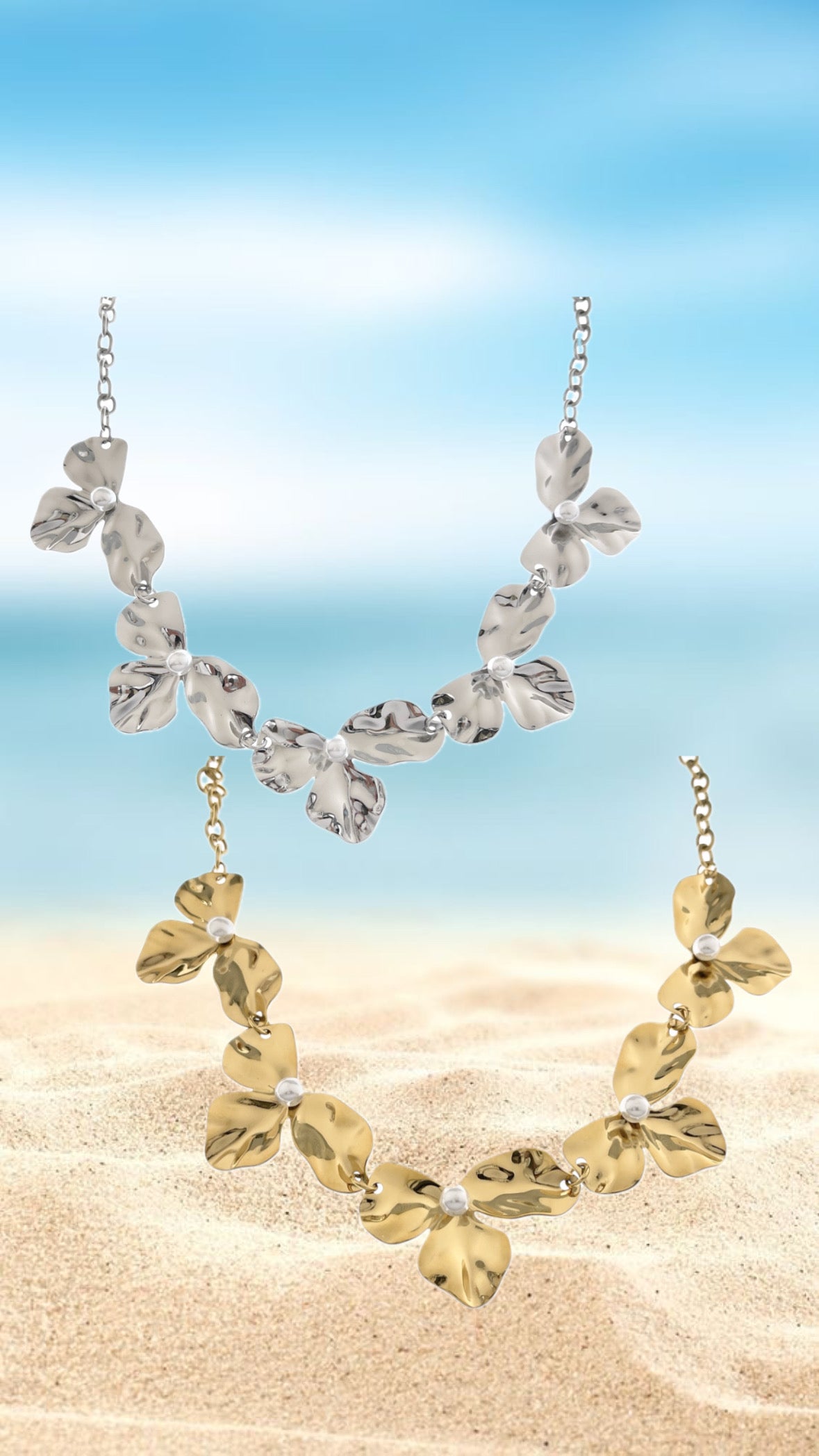 Collana Pearls and Flowers