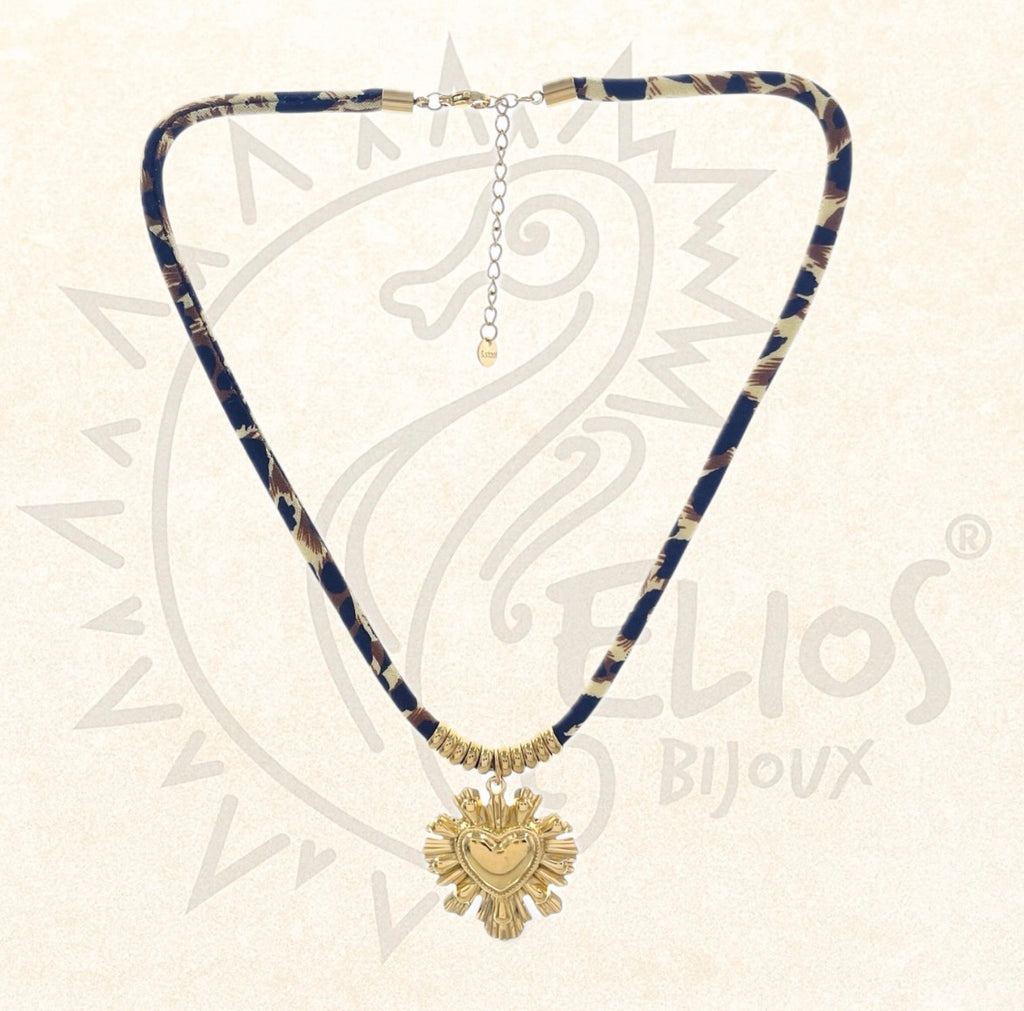 Collana Leopard Cuore Sacro Big