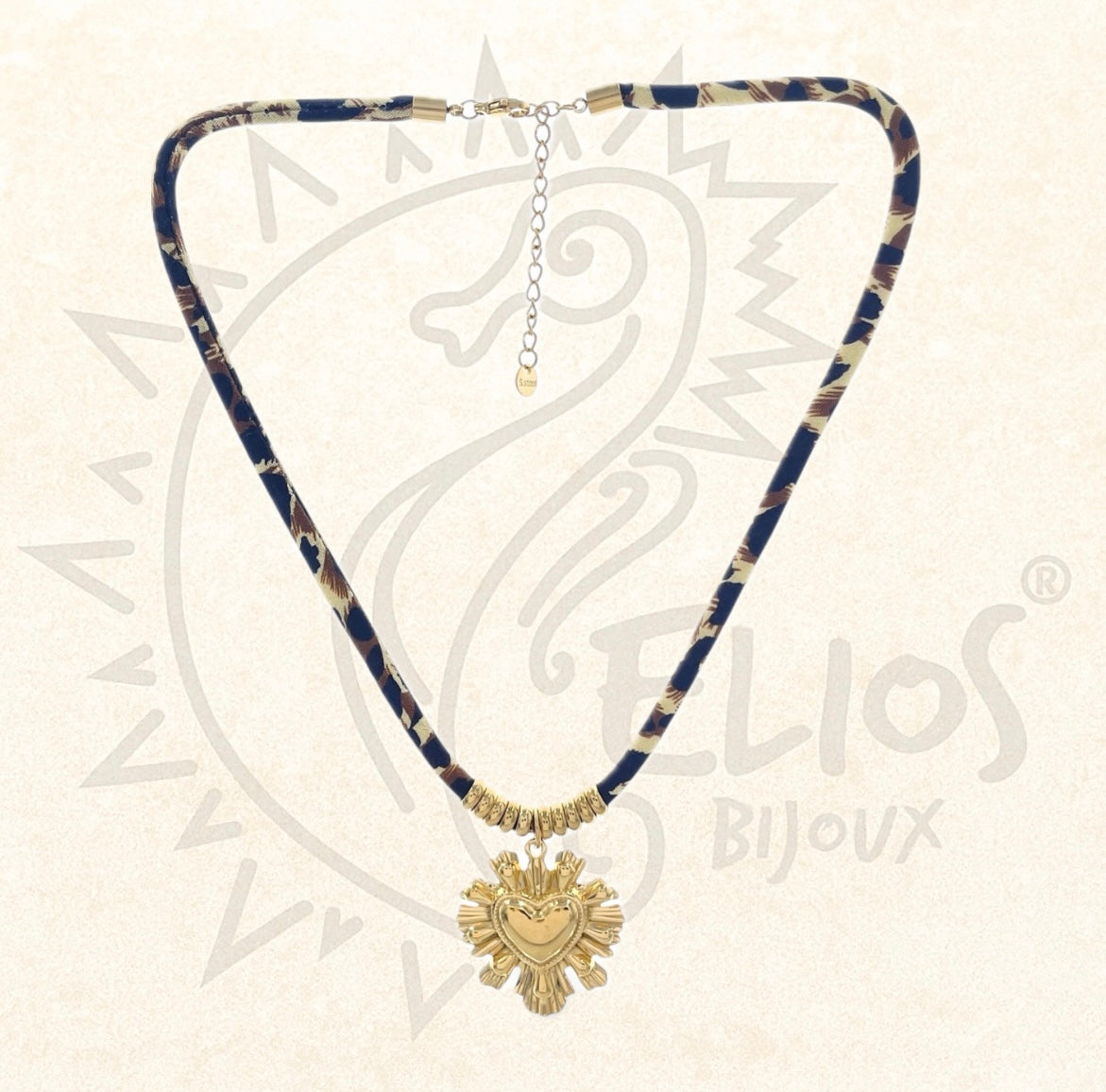 Collana Leopard Cuore Sacro Big