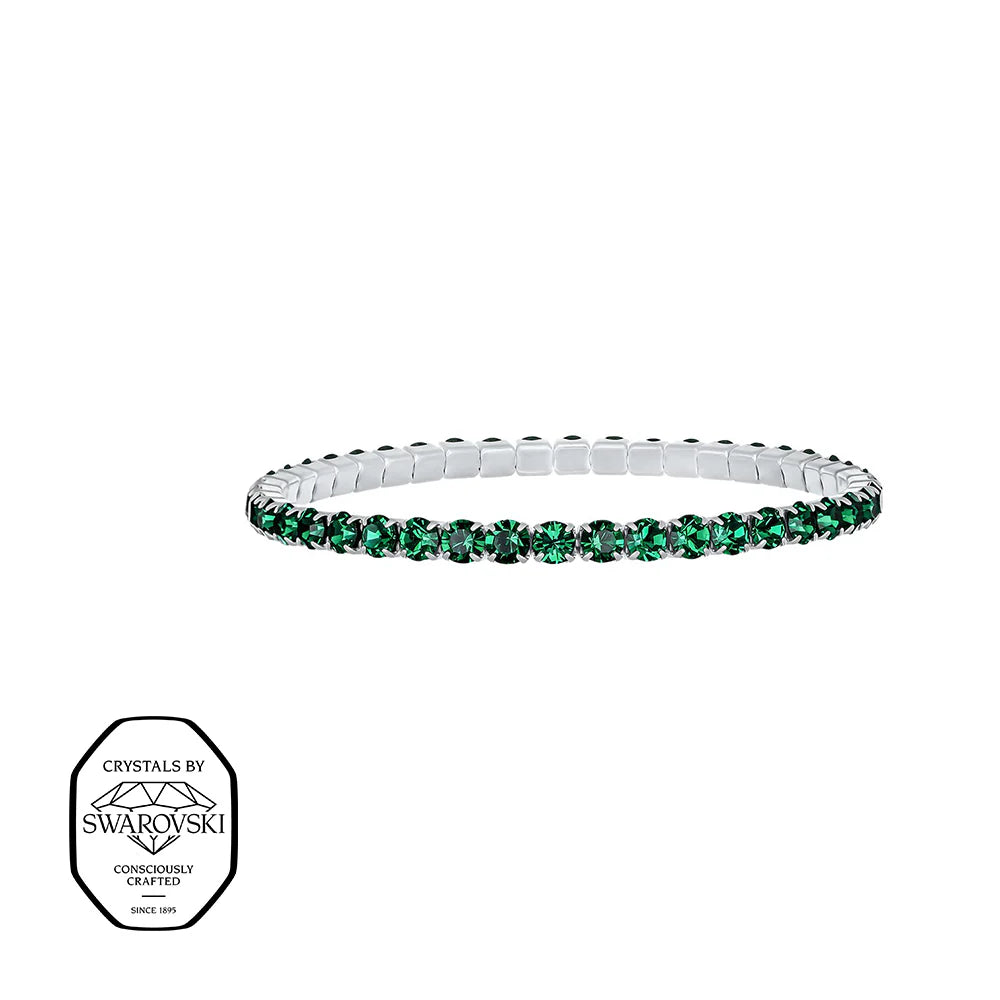 Swarovsky Tennis Smeraldo/Silver