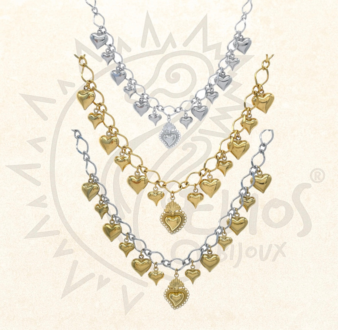 Collana Sonaglio Cuore Sacro