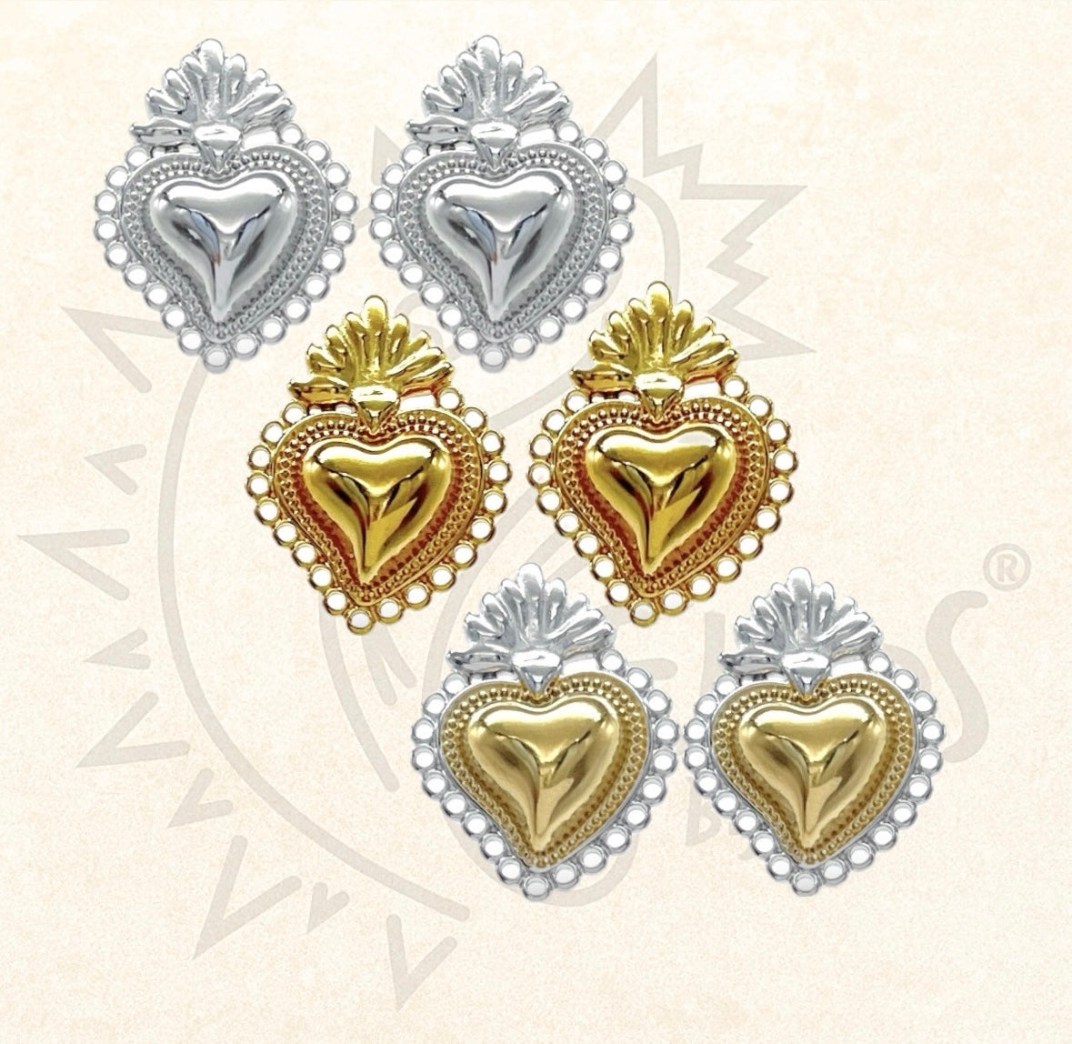 Orecchini Cuore Sacro Small