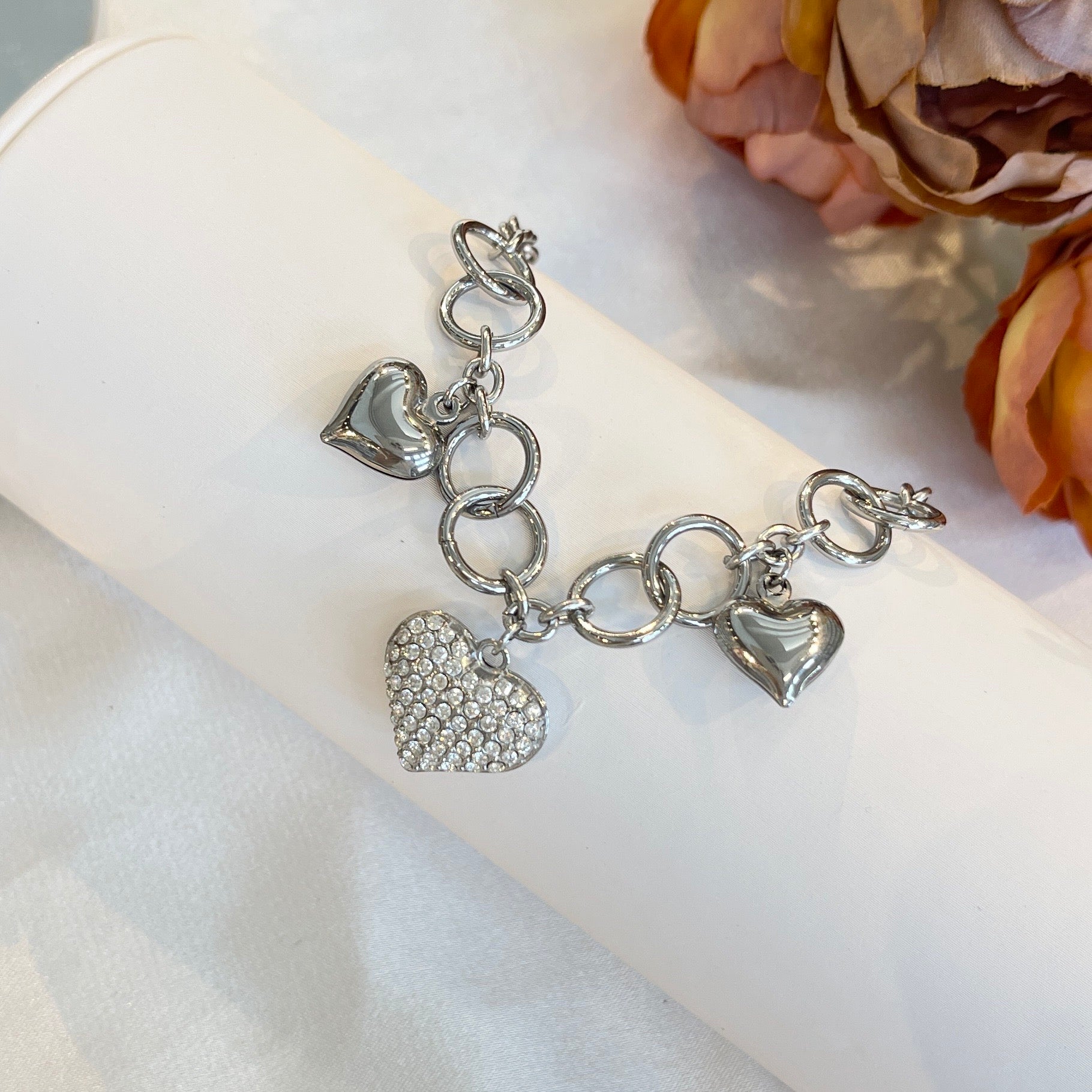 Bracciale Sonaglio Cuore Strass