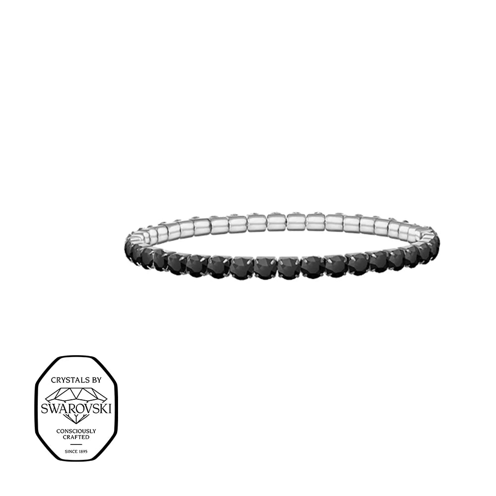 Swarovsky Tennis Nero/Silver