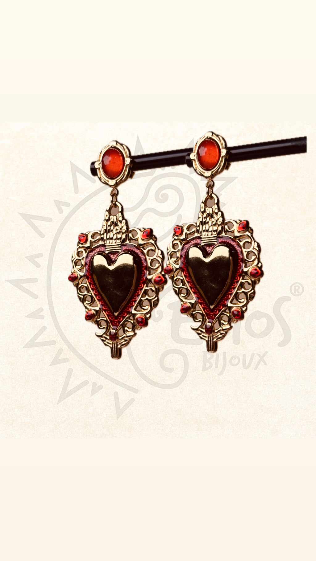 Orecchini Cuore Sacro Fiamma