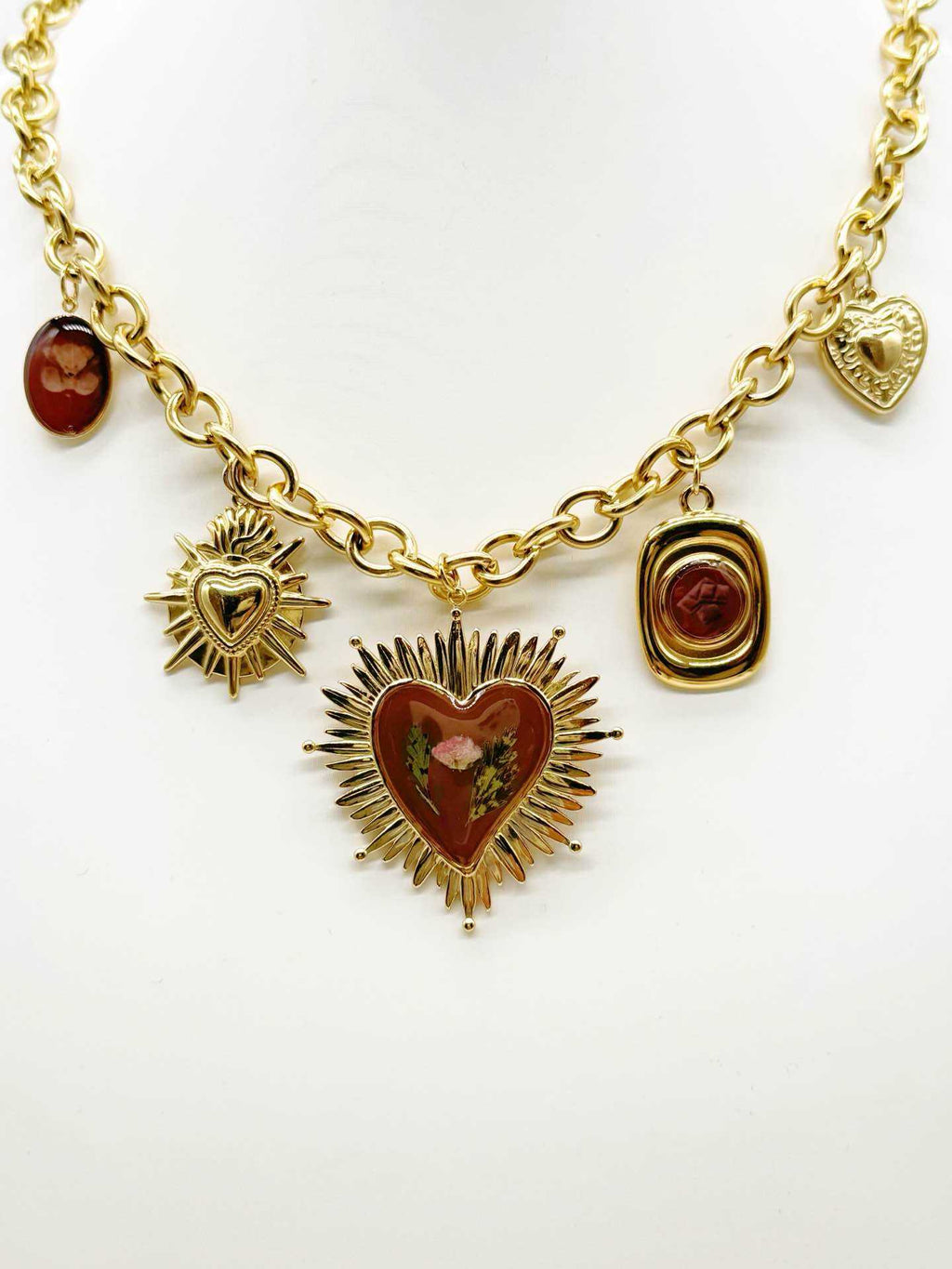Collana Cuore Sacro Fiori