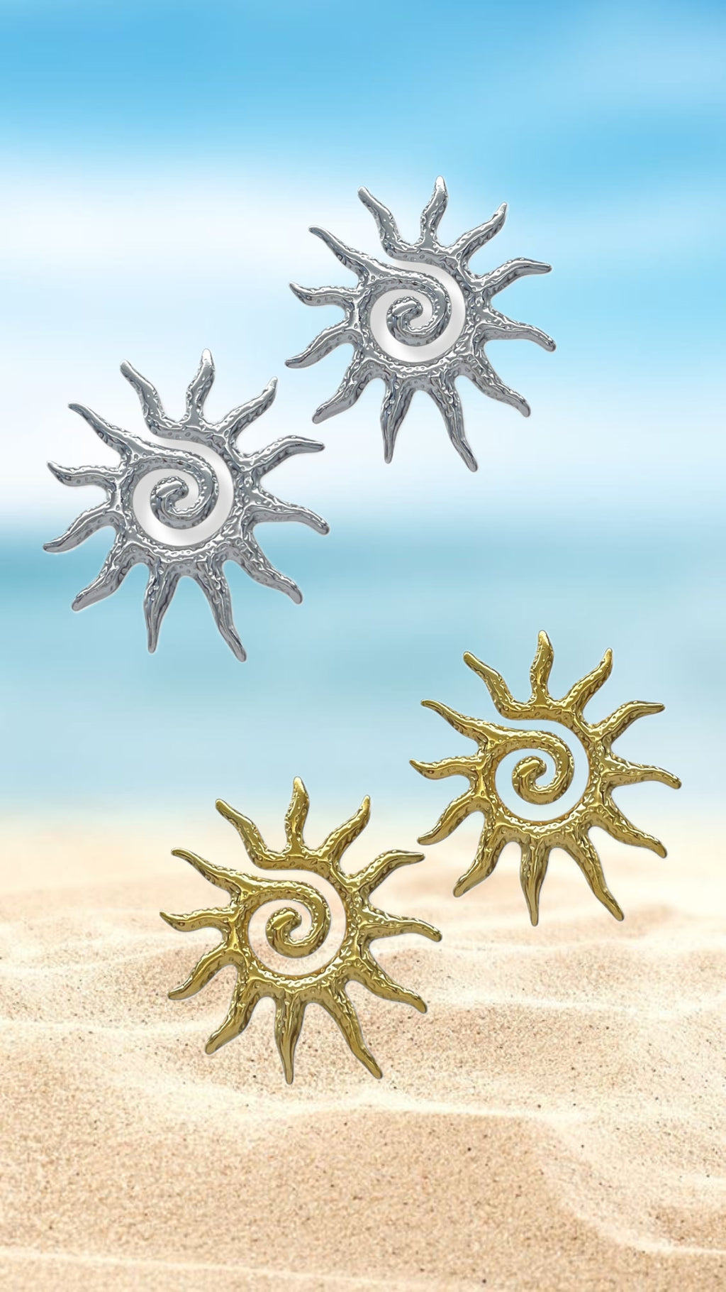 Orecchini Sole Stilizzato
