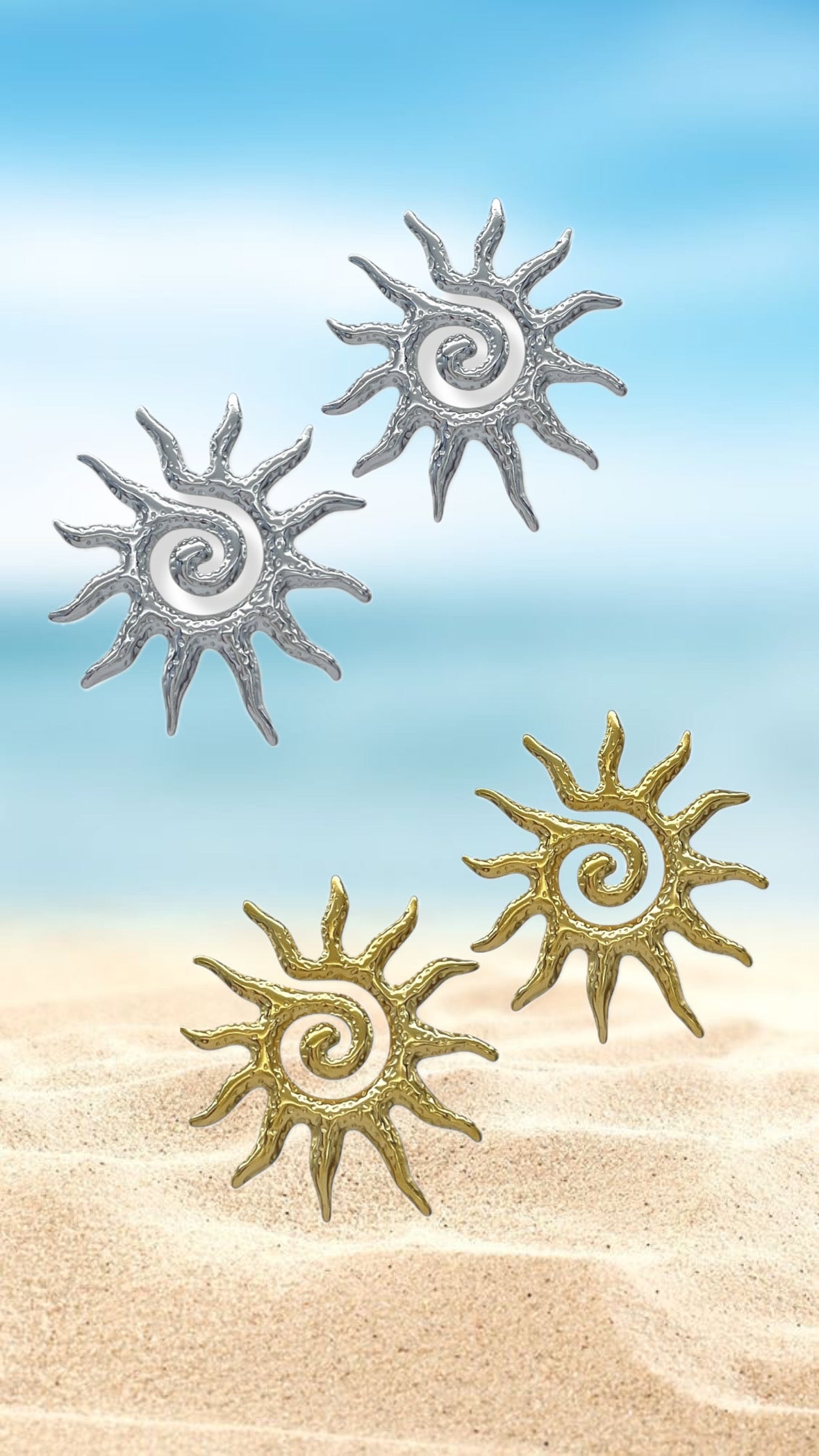 Orecchini Sole Stilizzato
