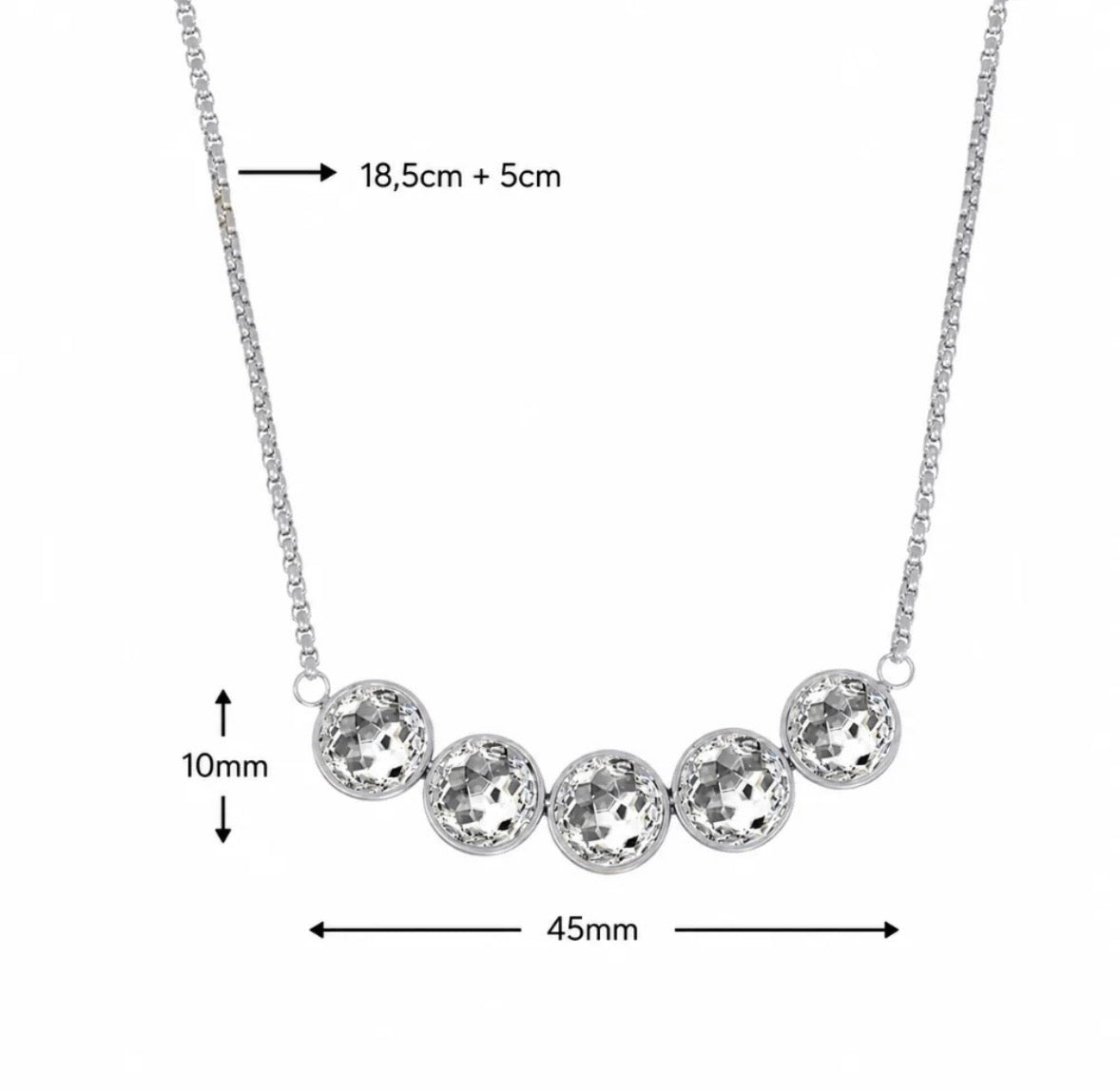 Collana girocollo mezzaluna Swarovsky