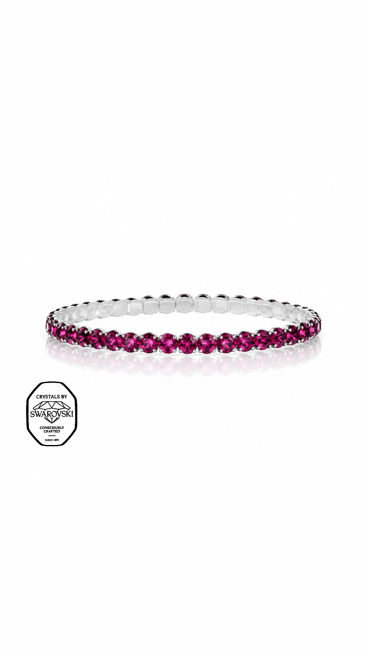 Swarovsky tennis Ciclamino/Silver