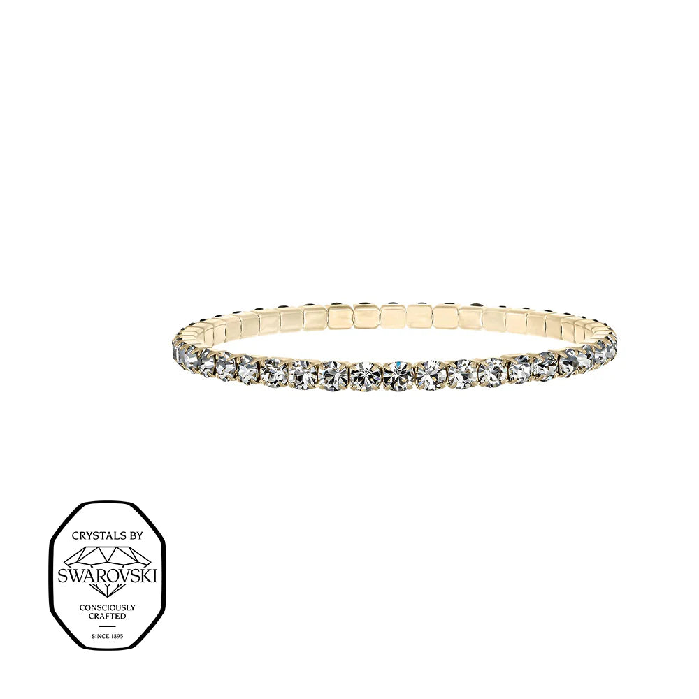 Swarovsky Tennis Bianco/Gold