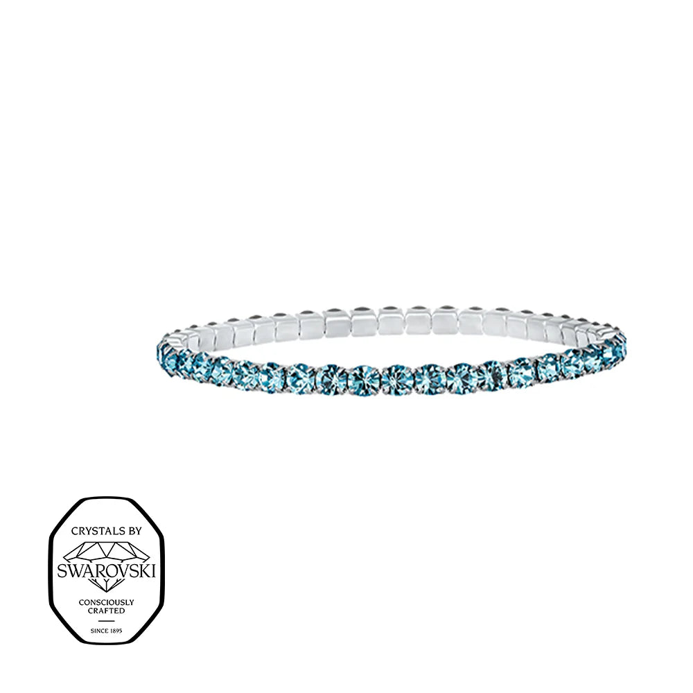 Swarovsky Tennis Azzurro Chiaro/Silver
