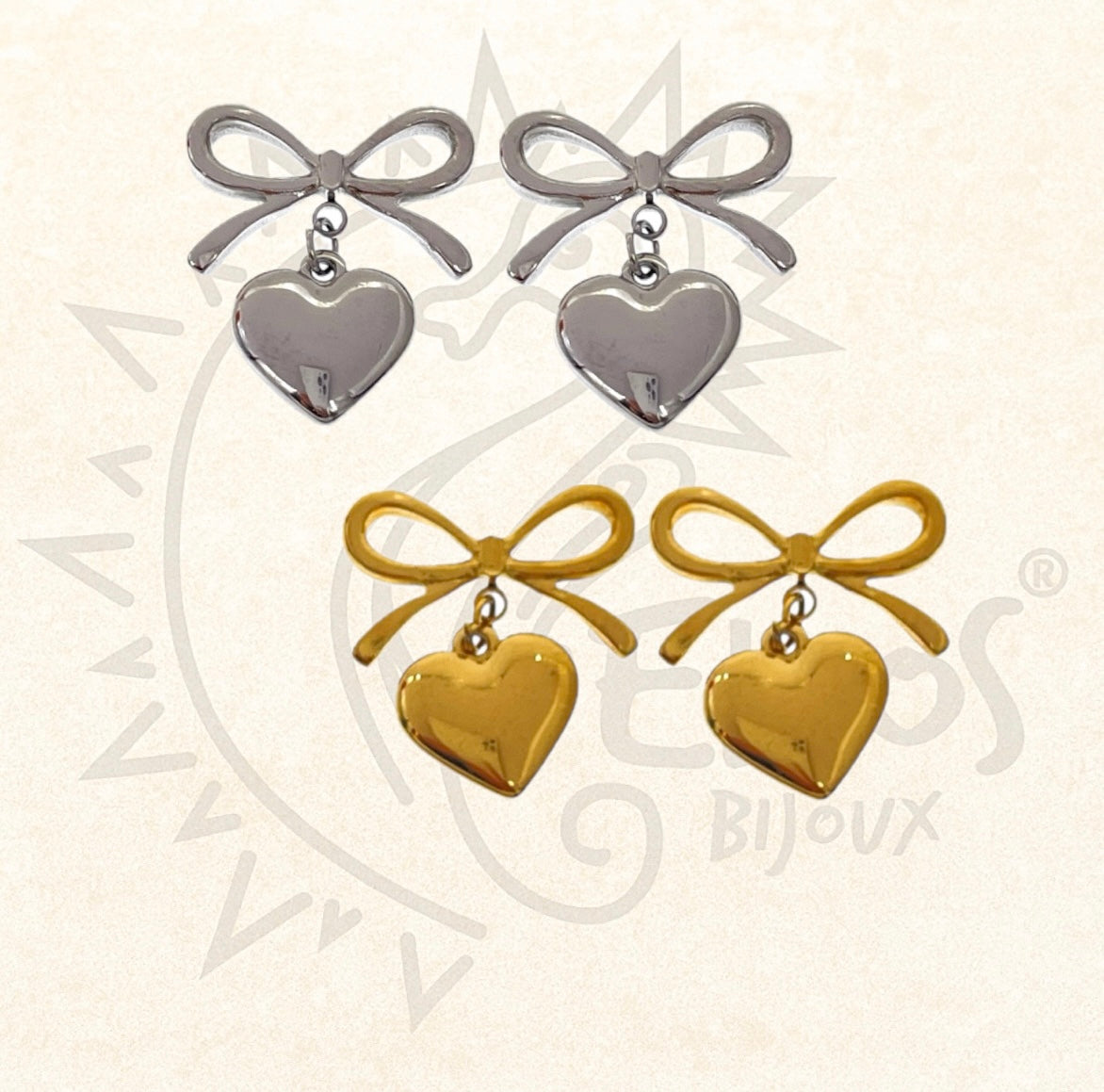 Orecchini Fiocco/Cuore