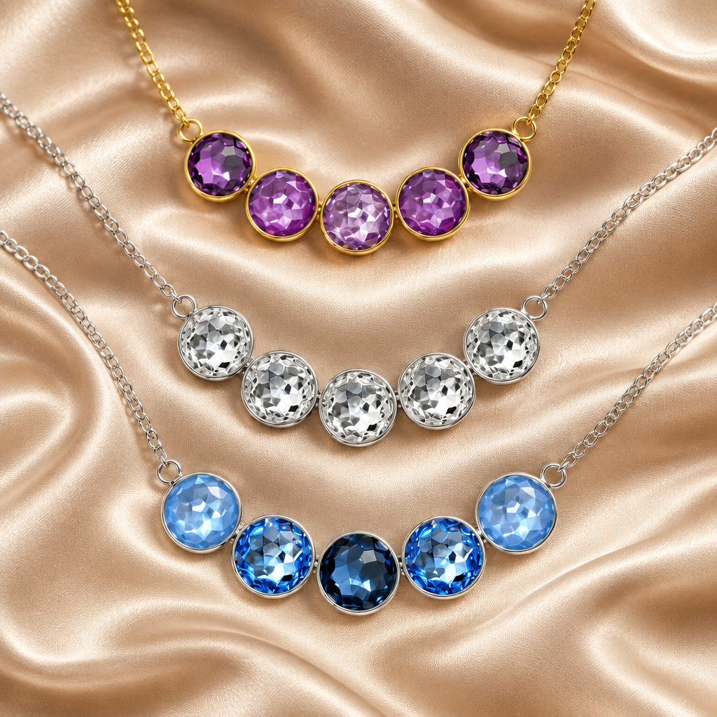 Collana girocollo mezzaluna Swarovsky