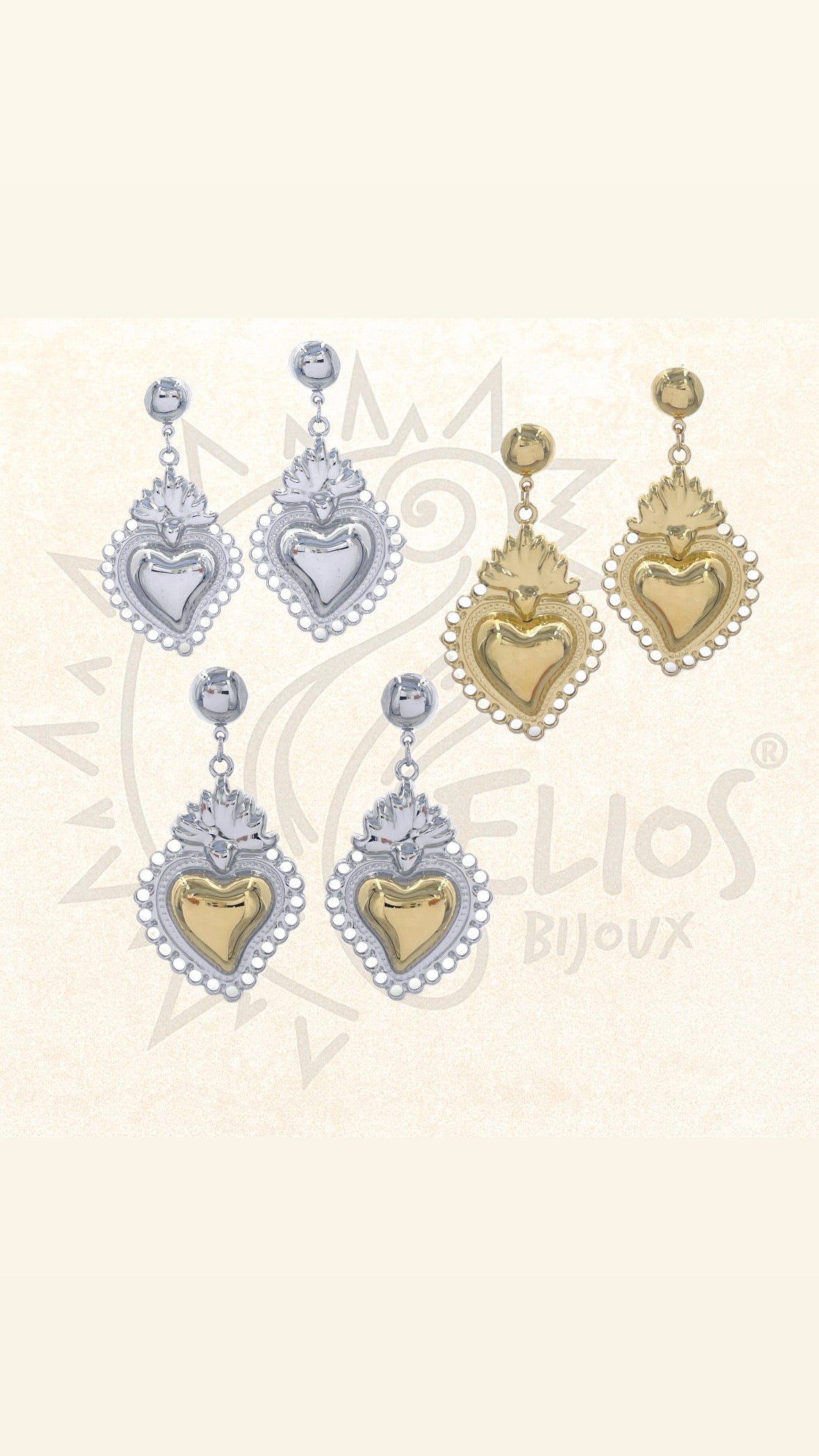 Orecchini Cuore Sacro Big
