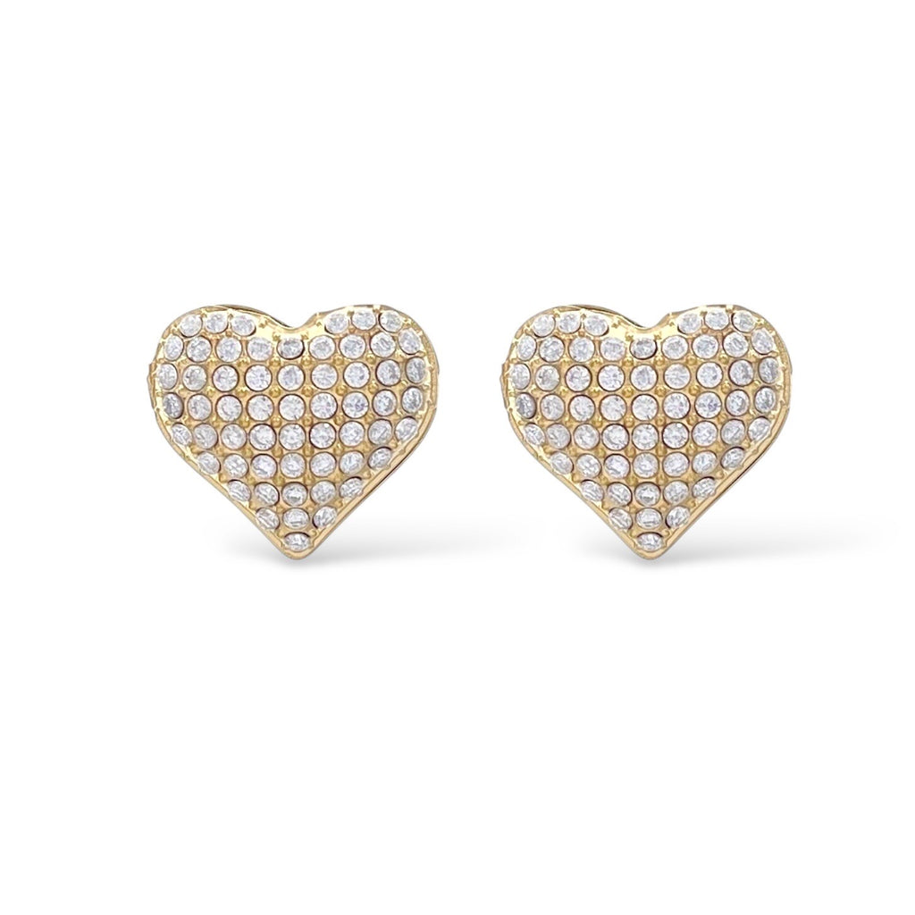 Orecchini Cuori Strass Lobo