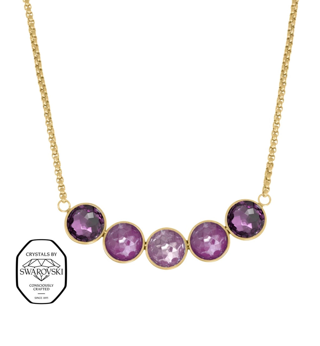 Collana girocollo mezzaluna Swarovsky