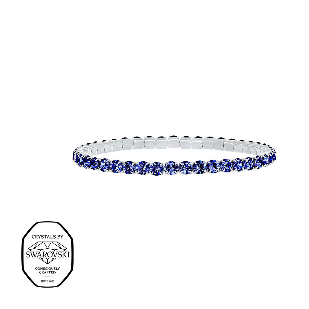 Swarovsky Tennis Blu Lapis/Silver