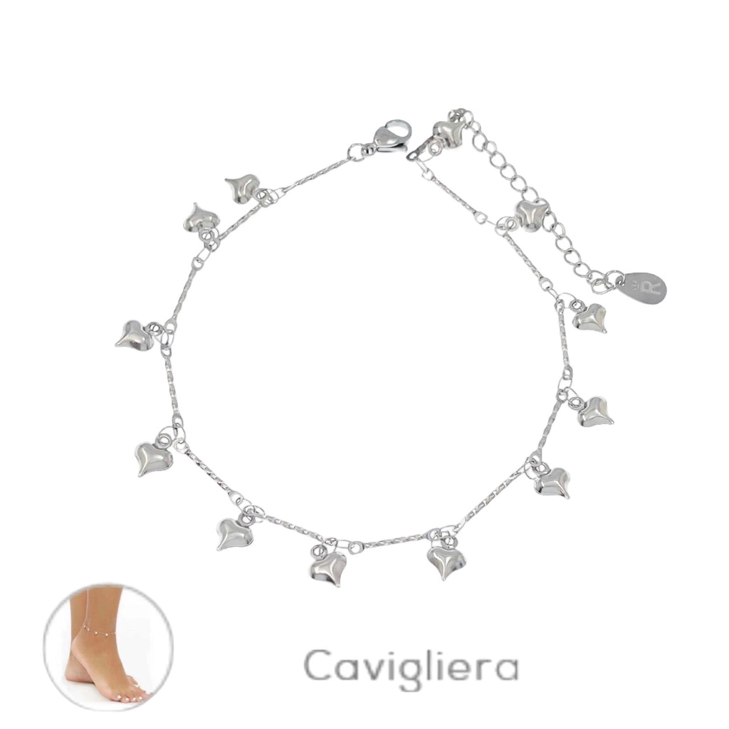 Cavigliera Cuori Sonaglio