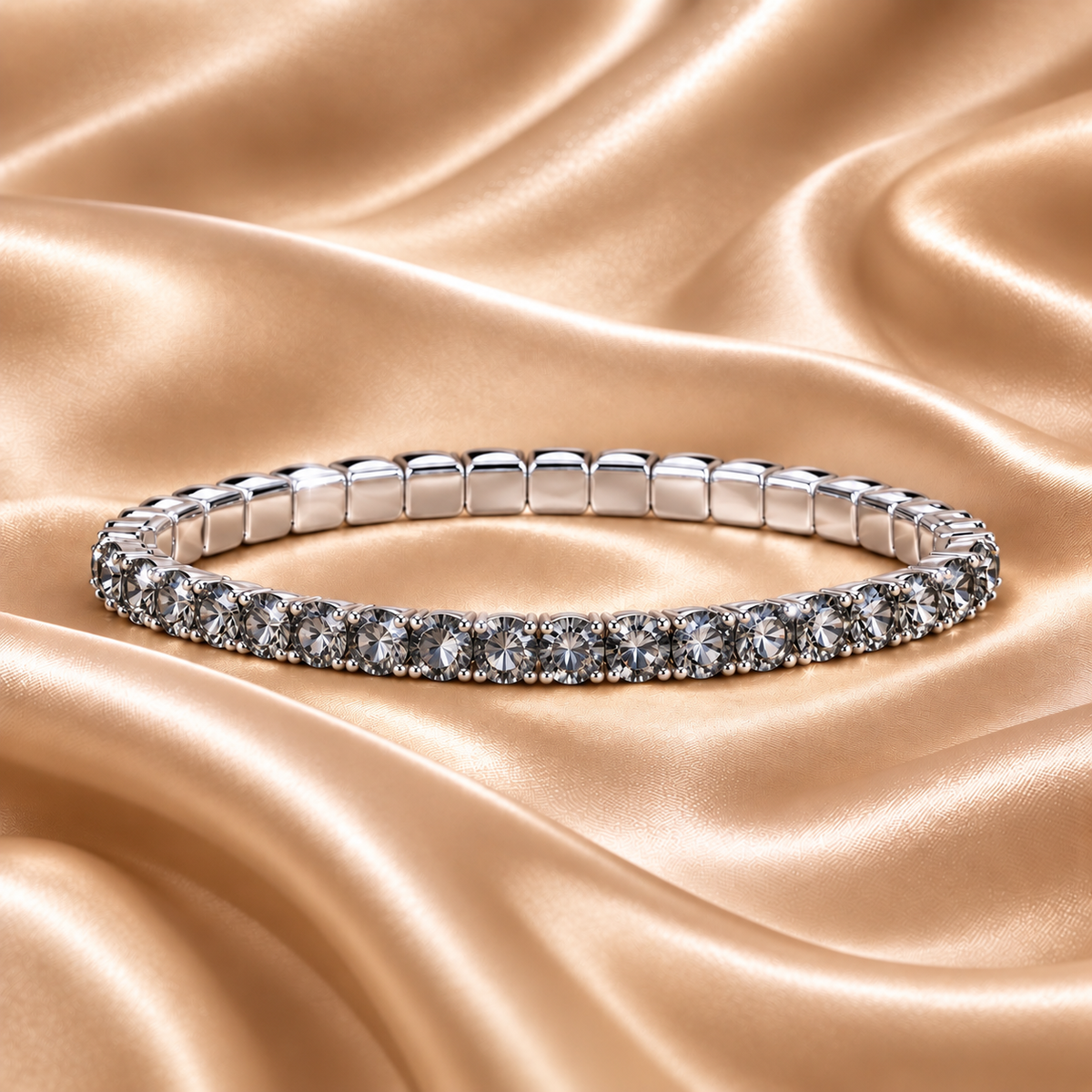 Swarovsky Tennis Grigio Perla/Silver