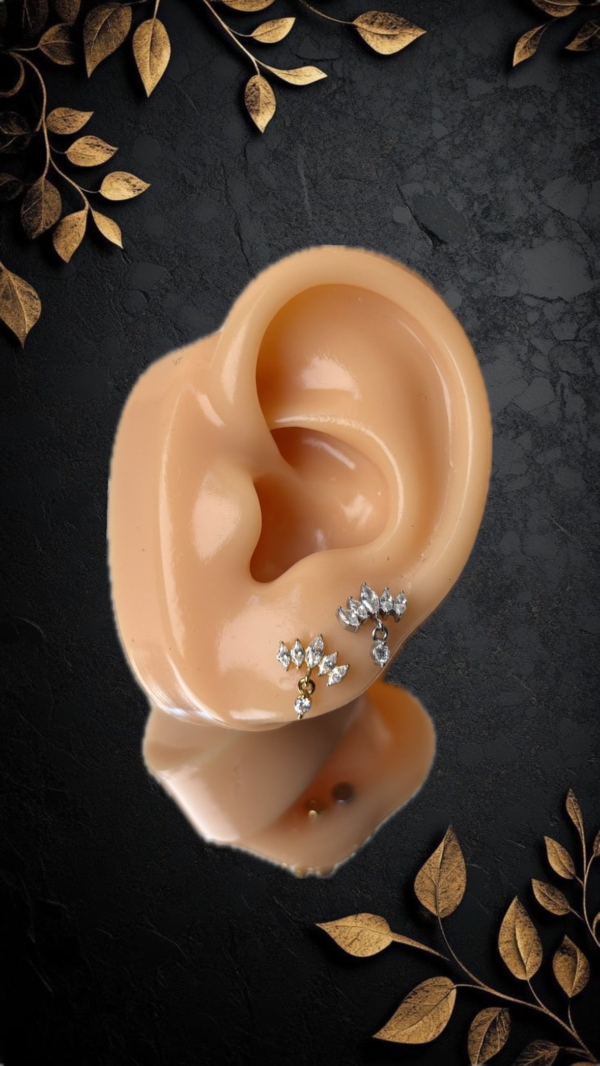 Piercing CORONA CON PENDENTE