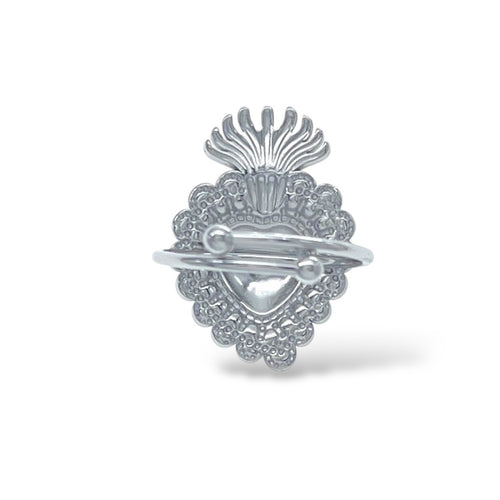 Anello Cuore Sacro Fiamma
