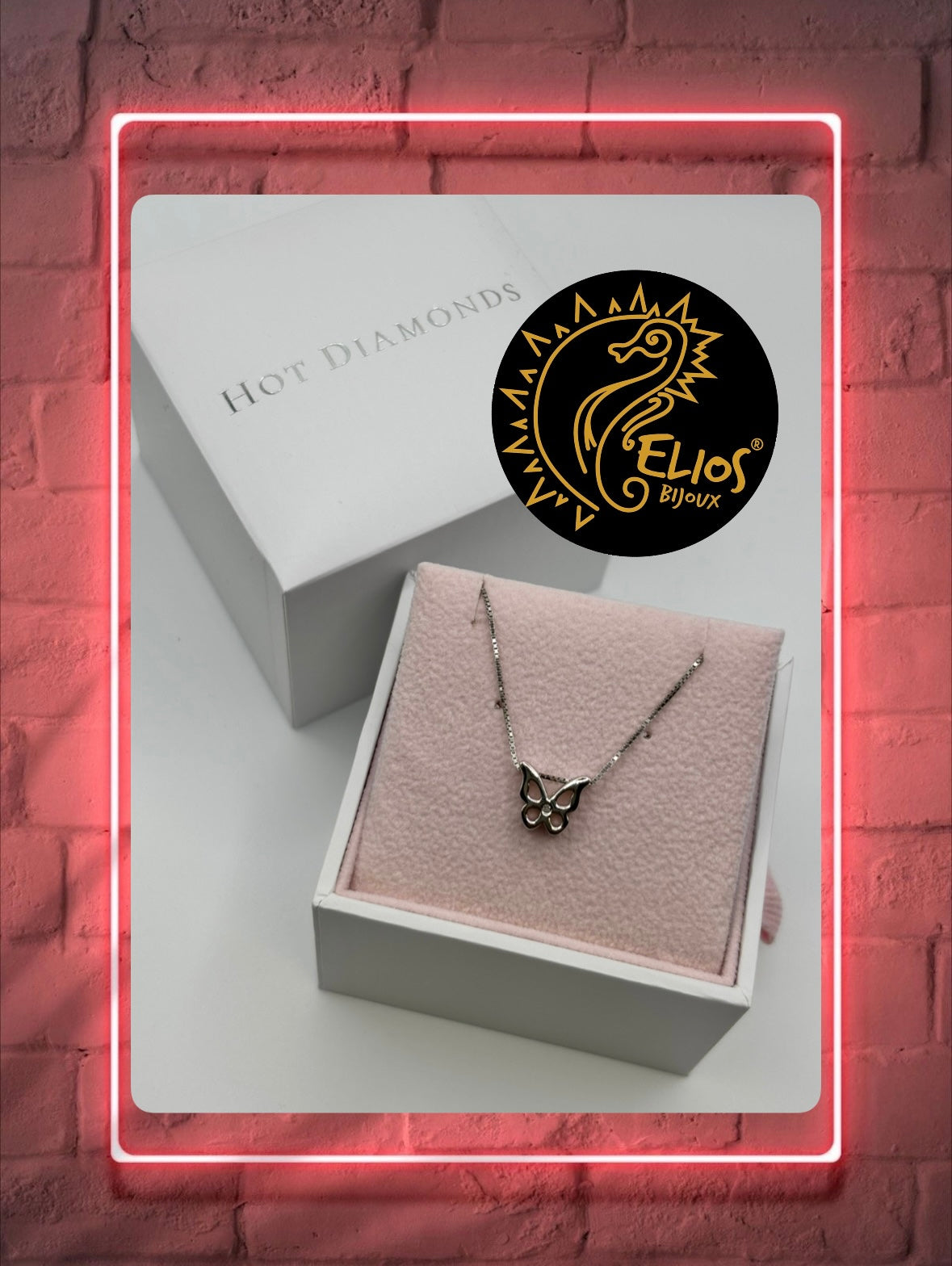 Collana Hot Diamonds Farfalla Arg 925
