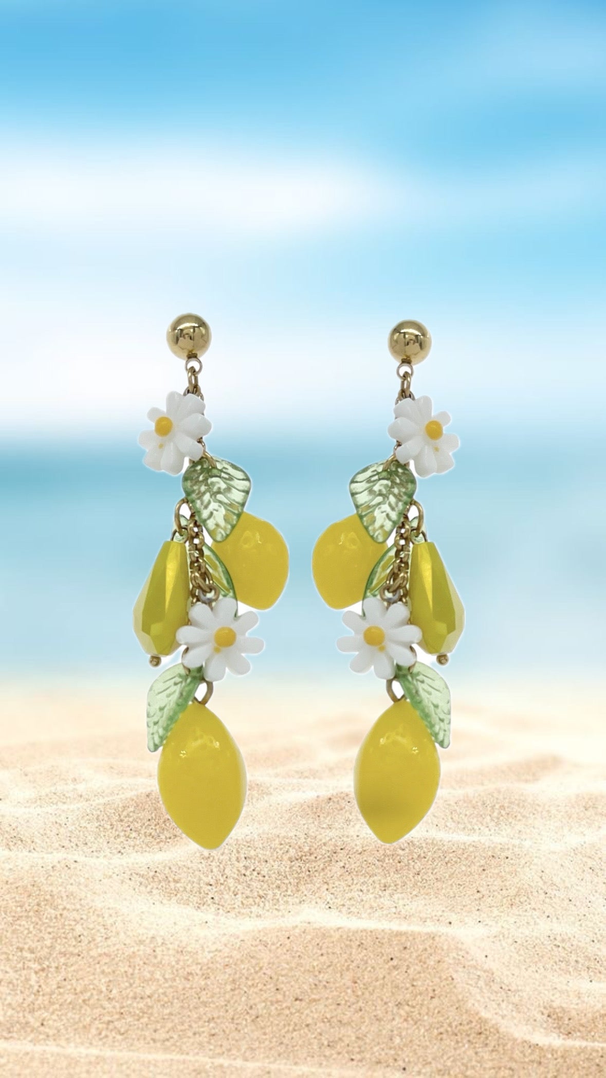 Orecchini Limoni e Margherite