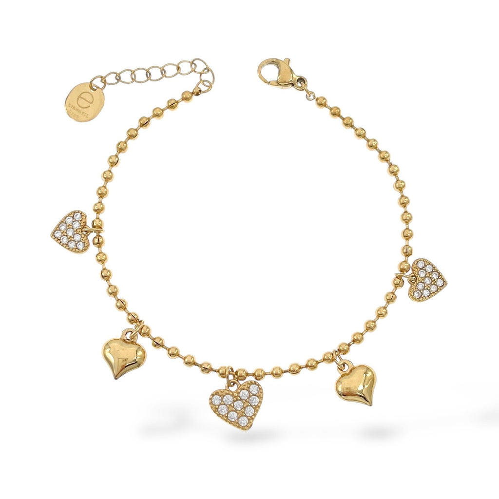 Bracciale Palline e Cuori Sparkling