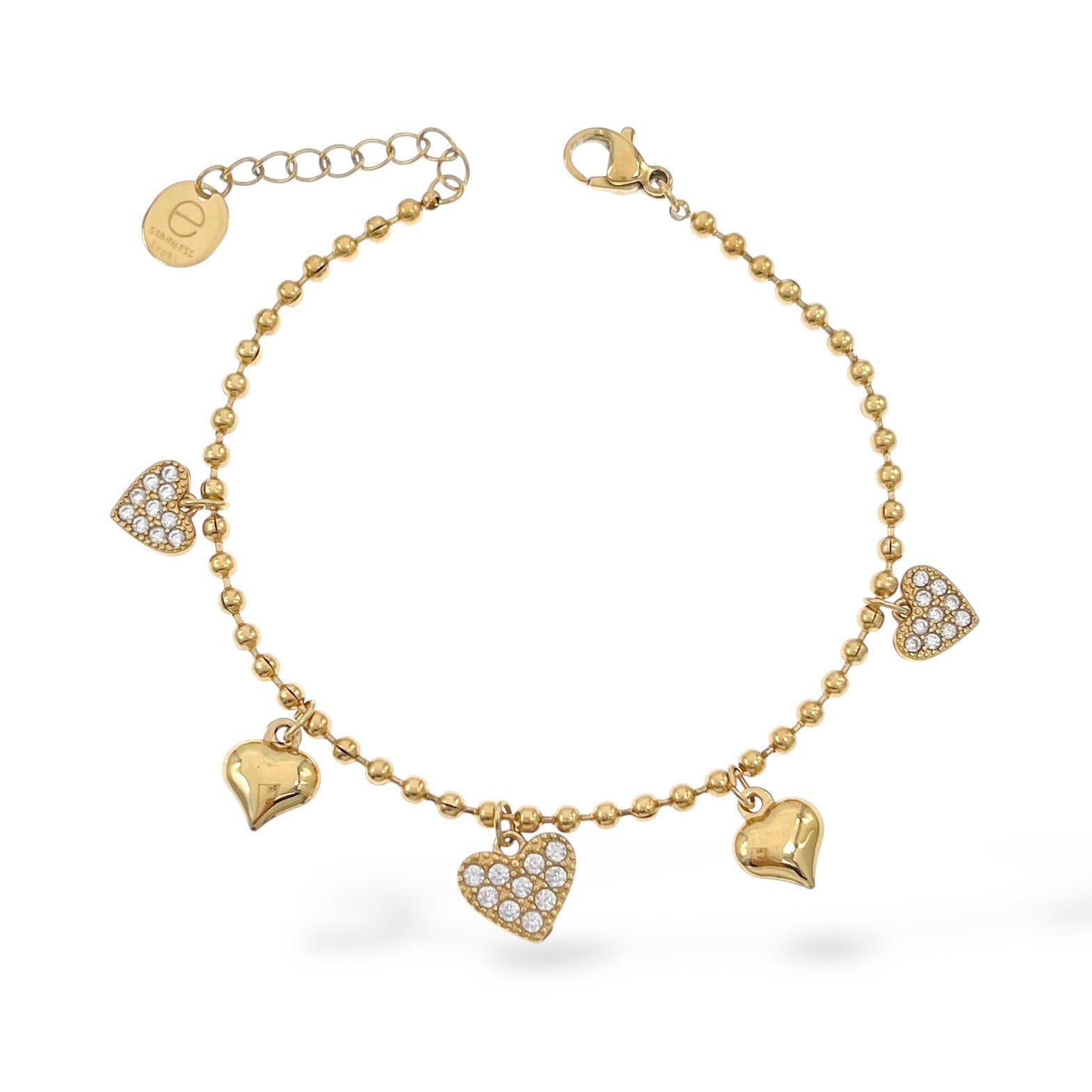 Bracciale Palline e Cuori Sparkling