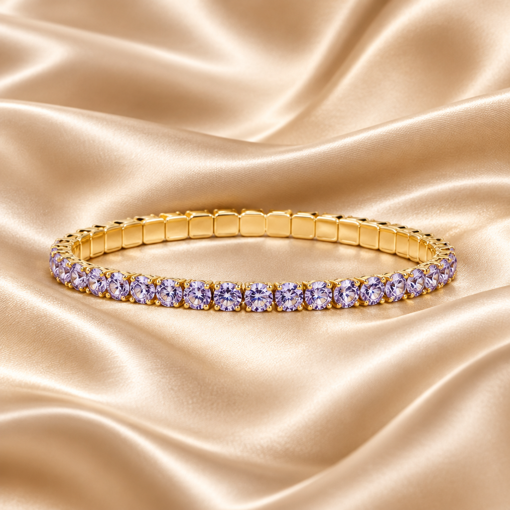 Swarovsky tennis Glicine/Gold