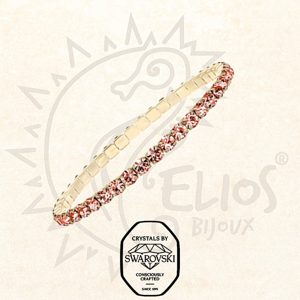 Swarovsky Tennis Pesca/Gold