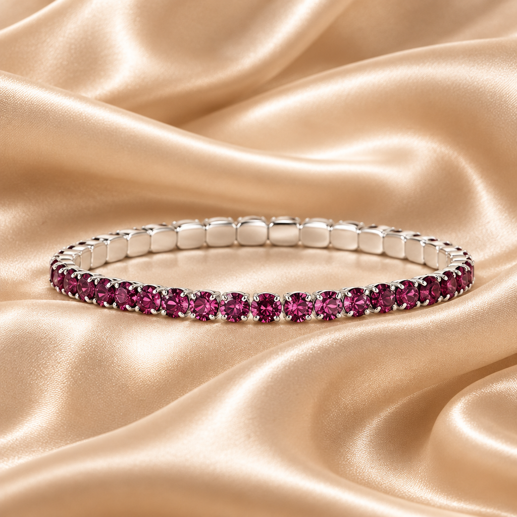 Swarovsky tennis Ciclamino/Silver