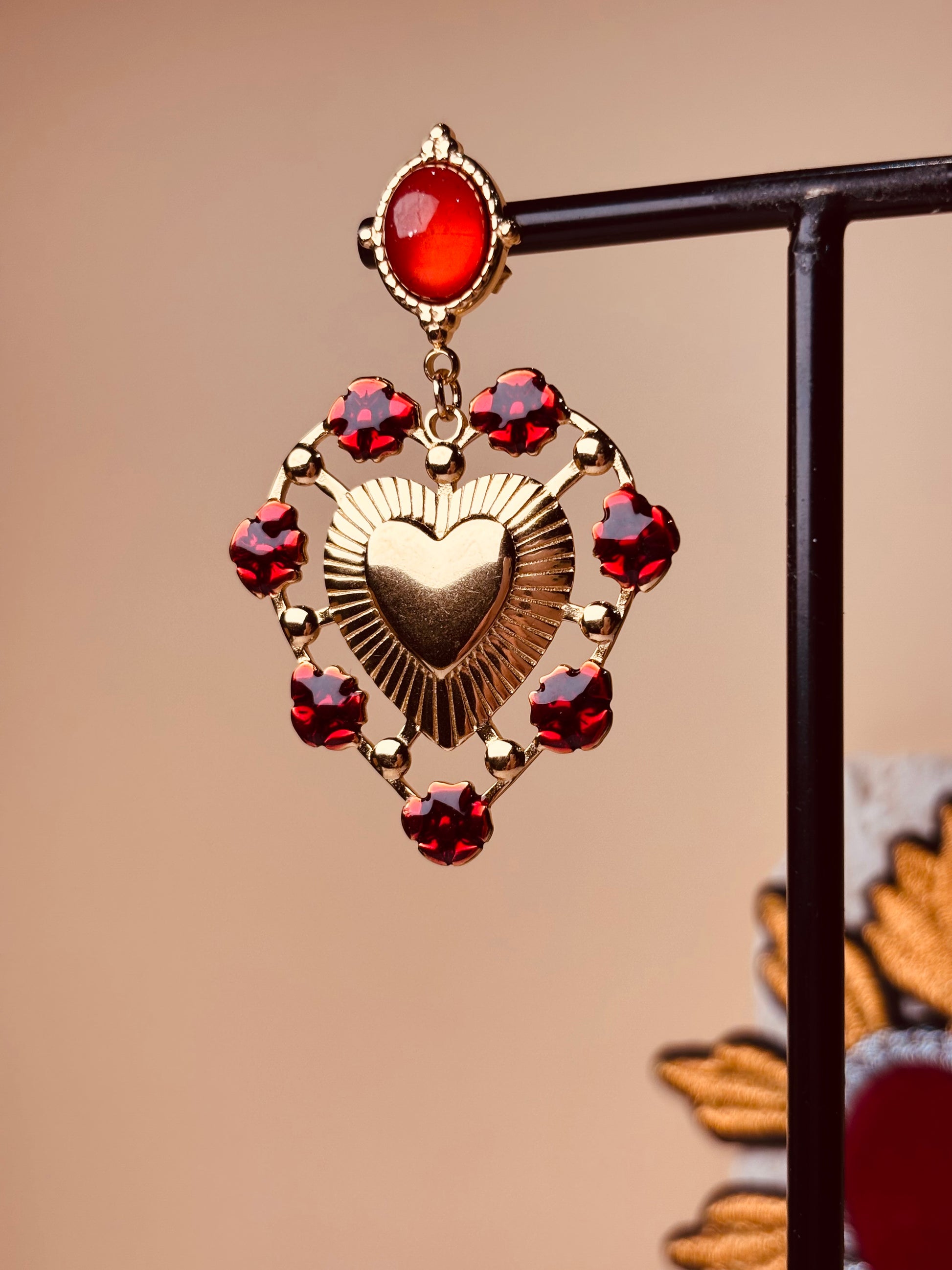 Orecchini Cuore Sacro Fiori