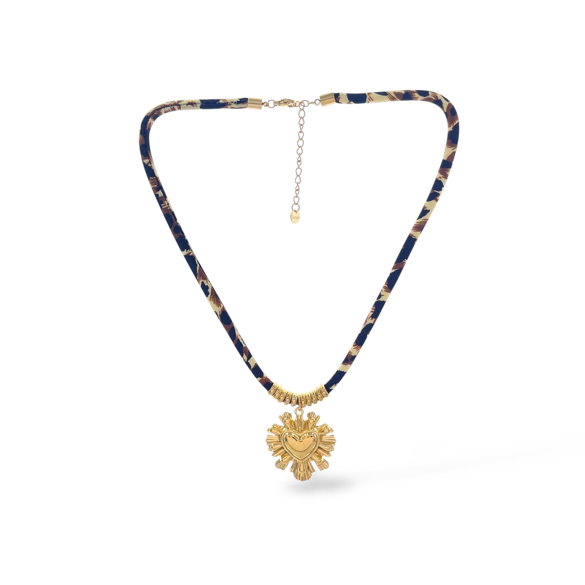 Collana Leopard Cuore Sacro Big