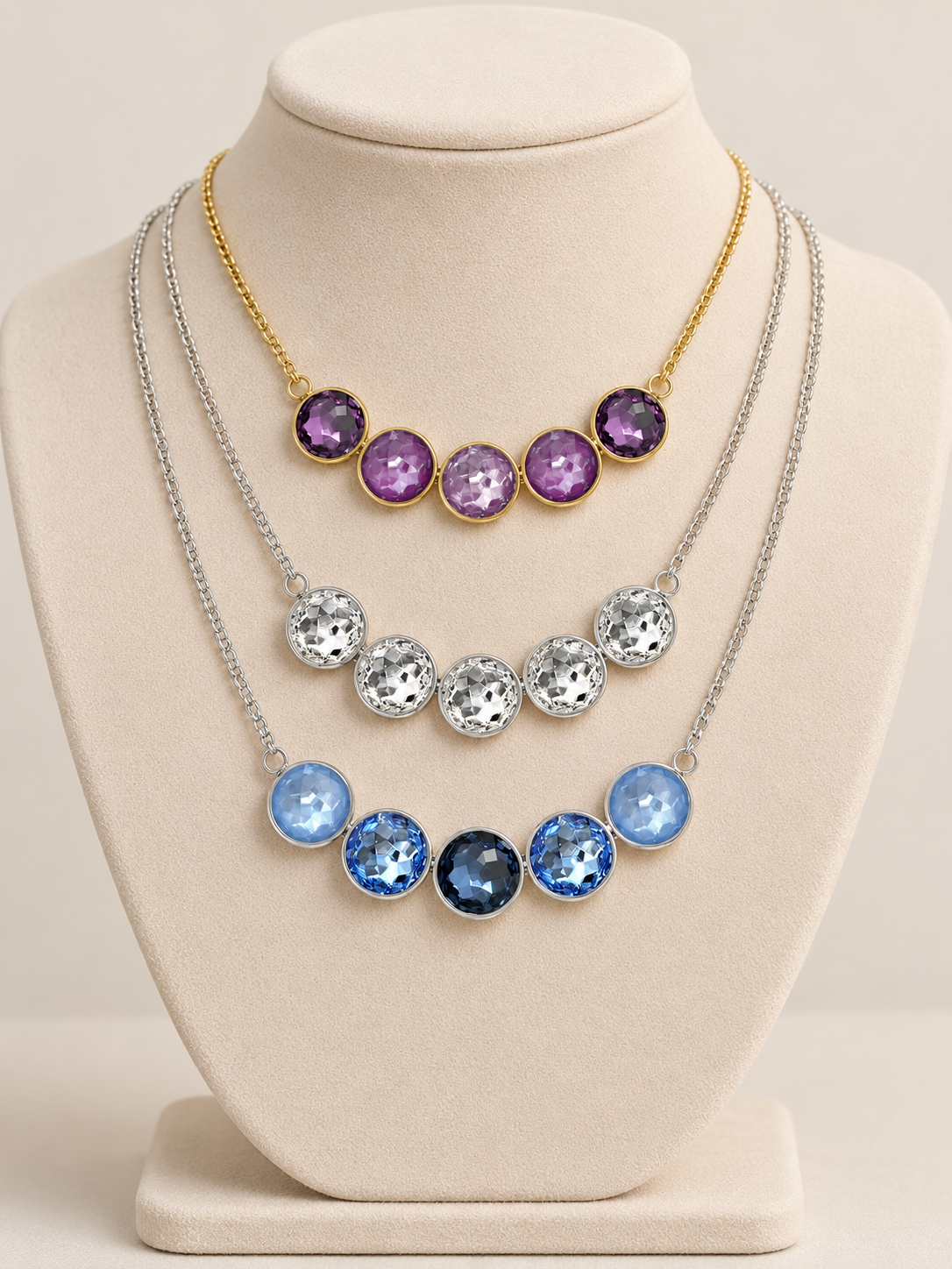 Collana girocollo mezzaluna Swarovsky