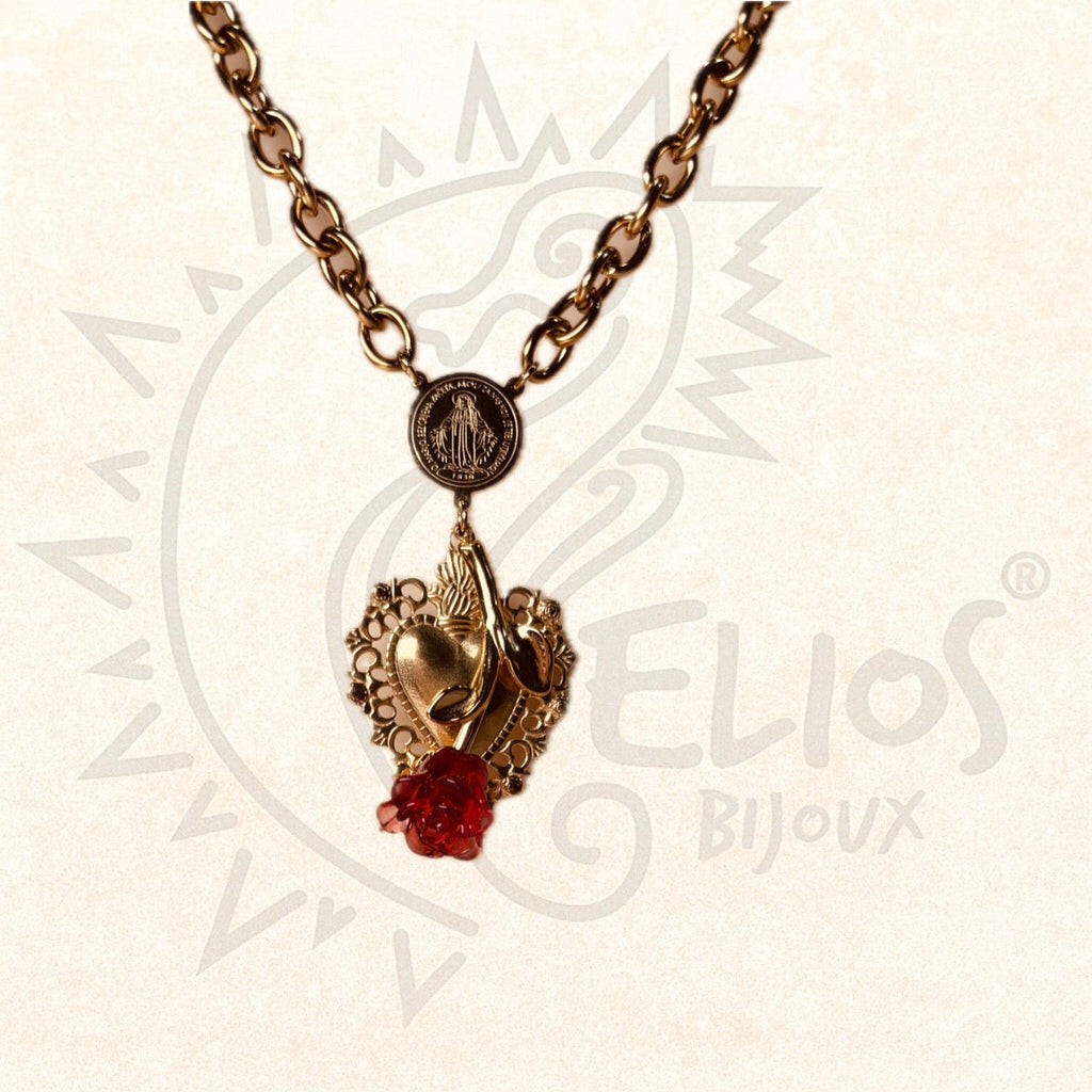 Collana Cuore Sacro & Rosa