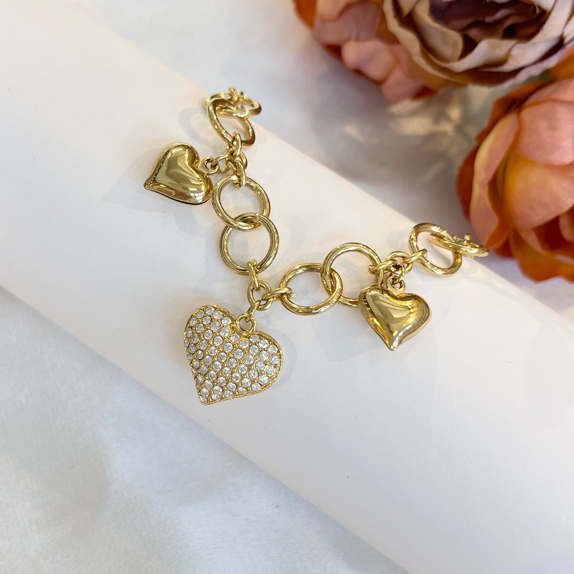 Bracciale Sonaglio Cuore Strass