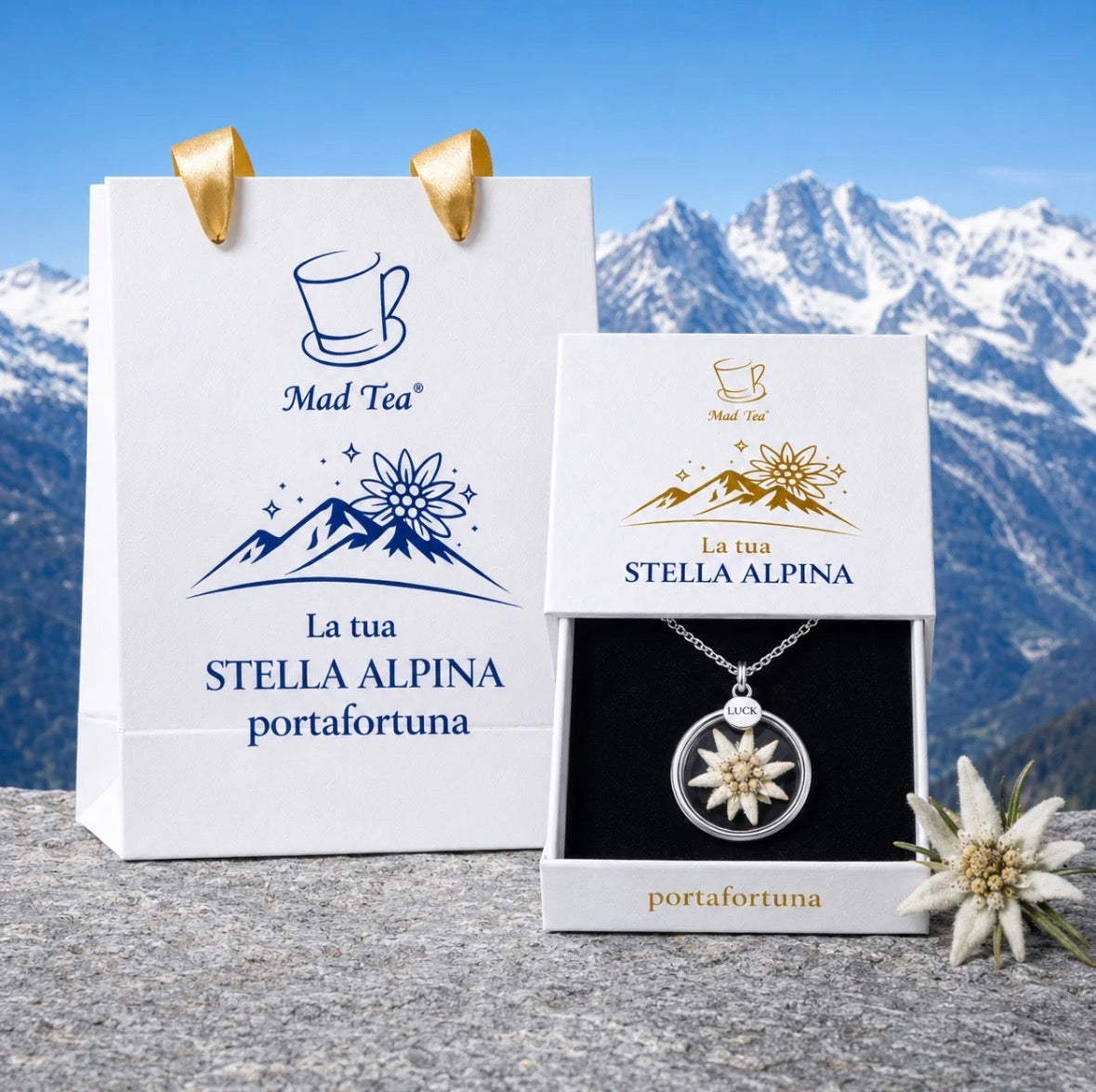 Collana La Tua STELLA ALPINA Portafortuna