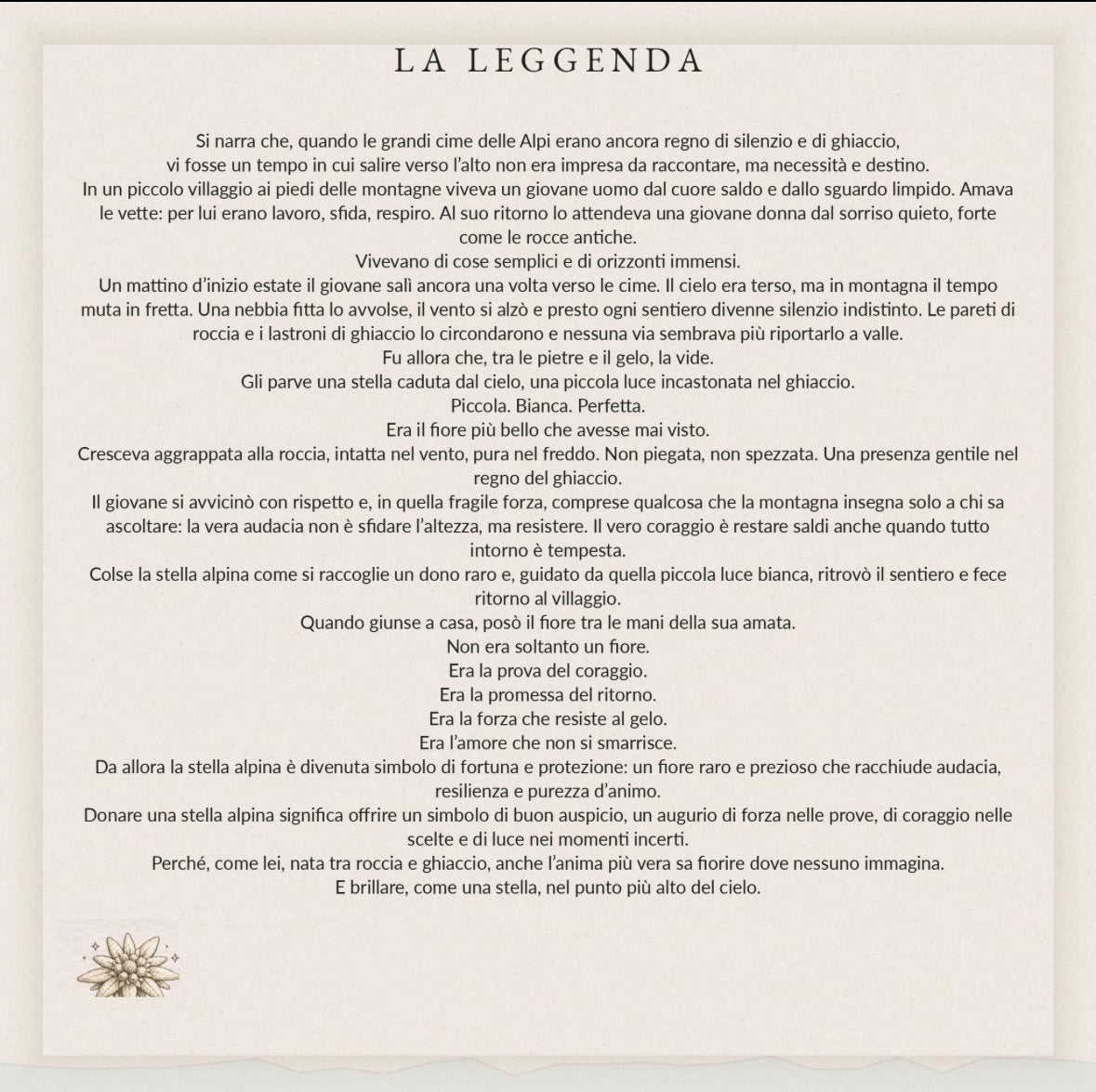 Collana La Tua STELLA ALPINA Portafortuna